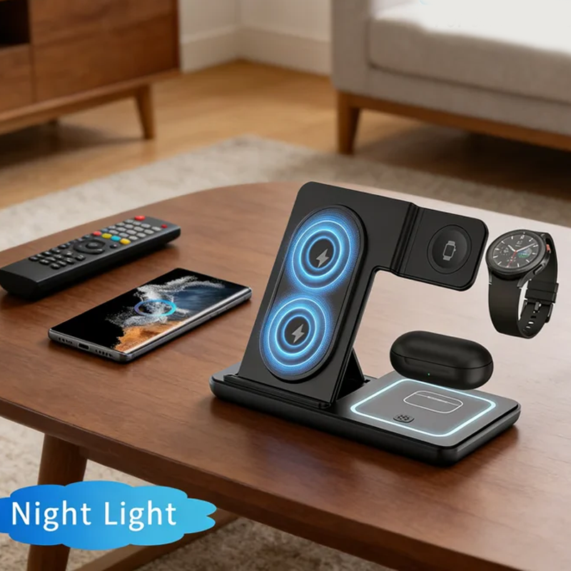 Smartwatch Ac - 3 In 1 Foldable Wireless Charger
