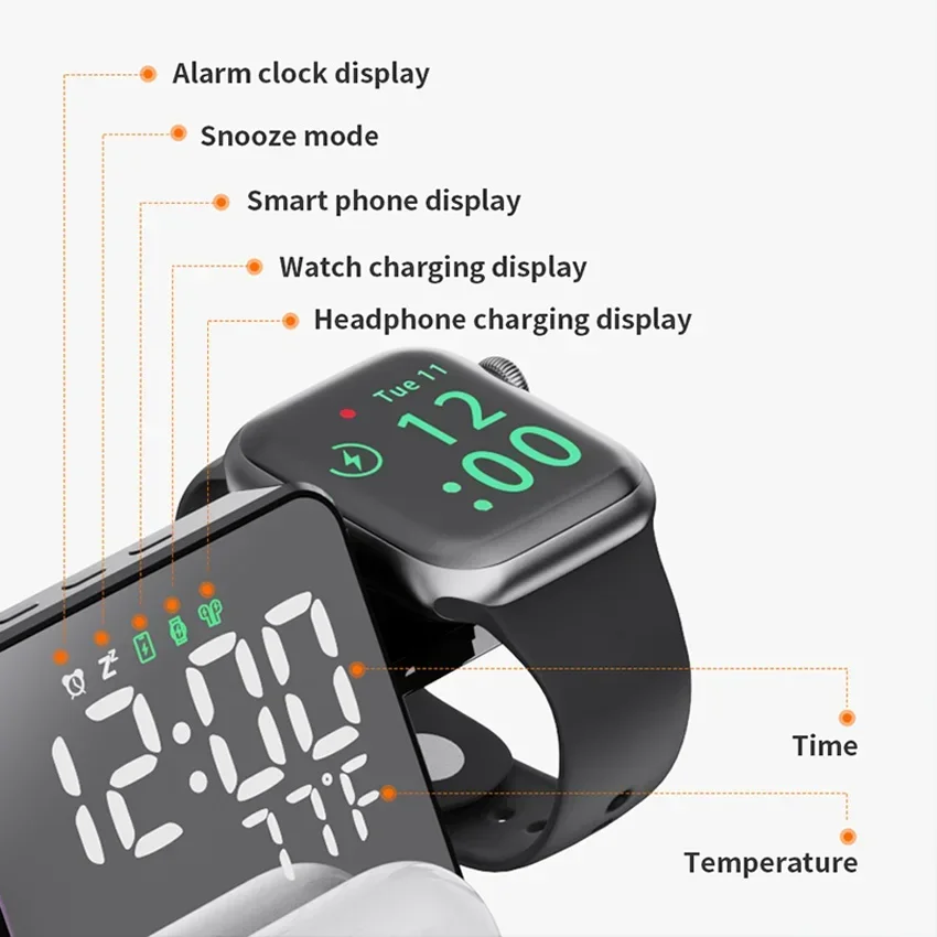 Wireless Charger Alarm Clock S - Smartwatch Ac reseña y precio