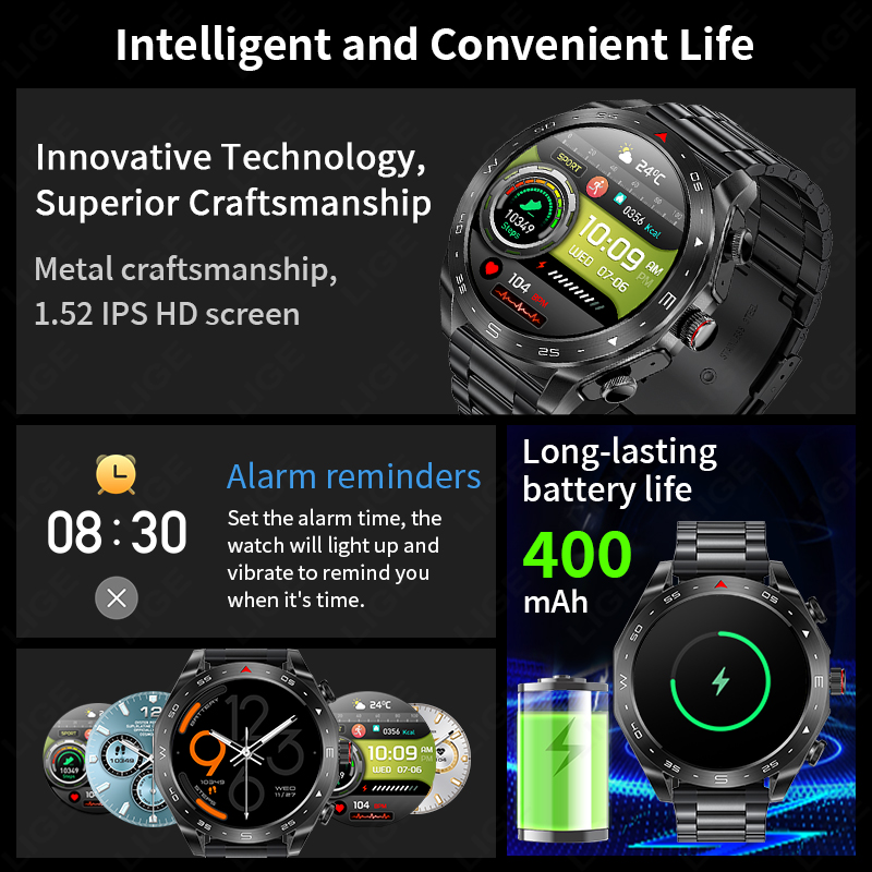 LIGE Smartwatch With Earbuds B - Smartwatch Headset reseña y precio