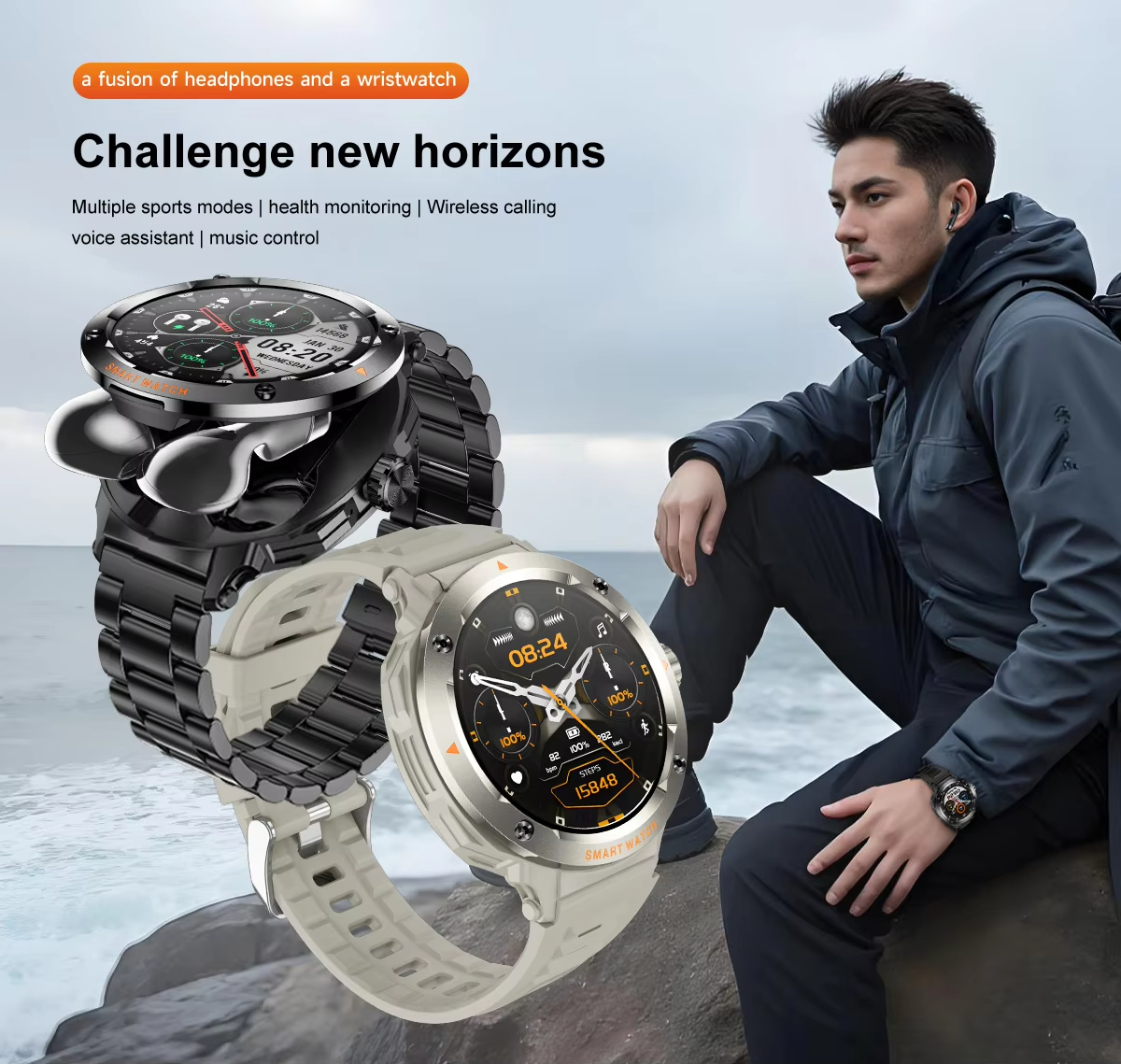 NFC Smart Watch Wireless Earph - Smartwatch Headset reseña y precio