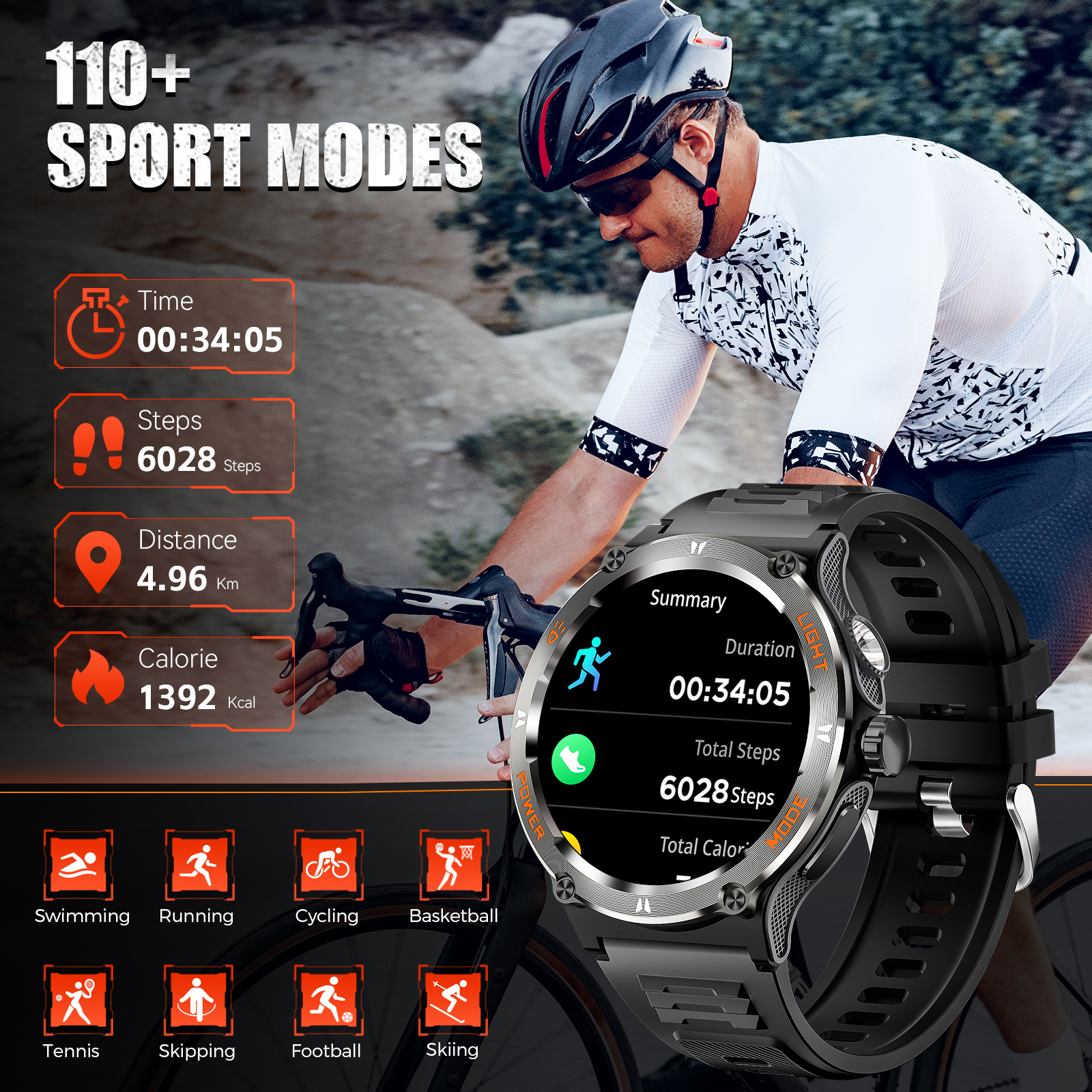 EIGIIS Smart Watch 3ATM Waterp - Smartwatch Face reseña y precio