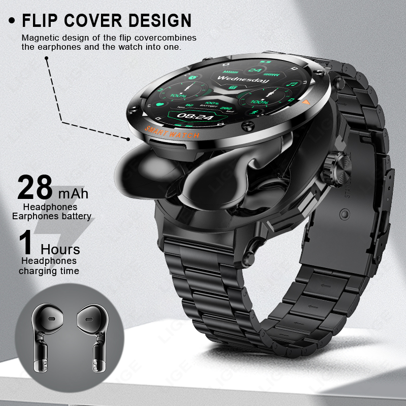 LIGE Men Earphone Smart Watch  - Smartwatch Headset reseña y precio