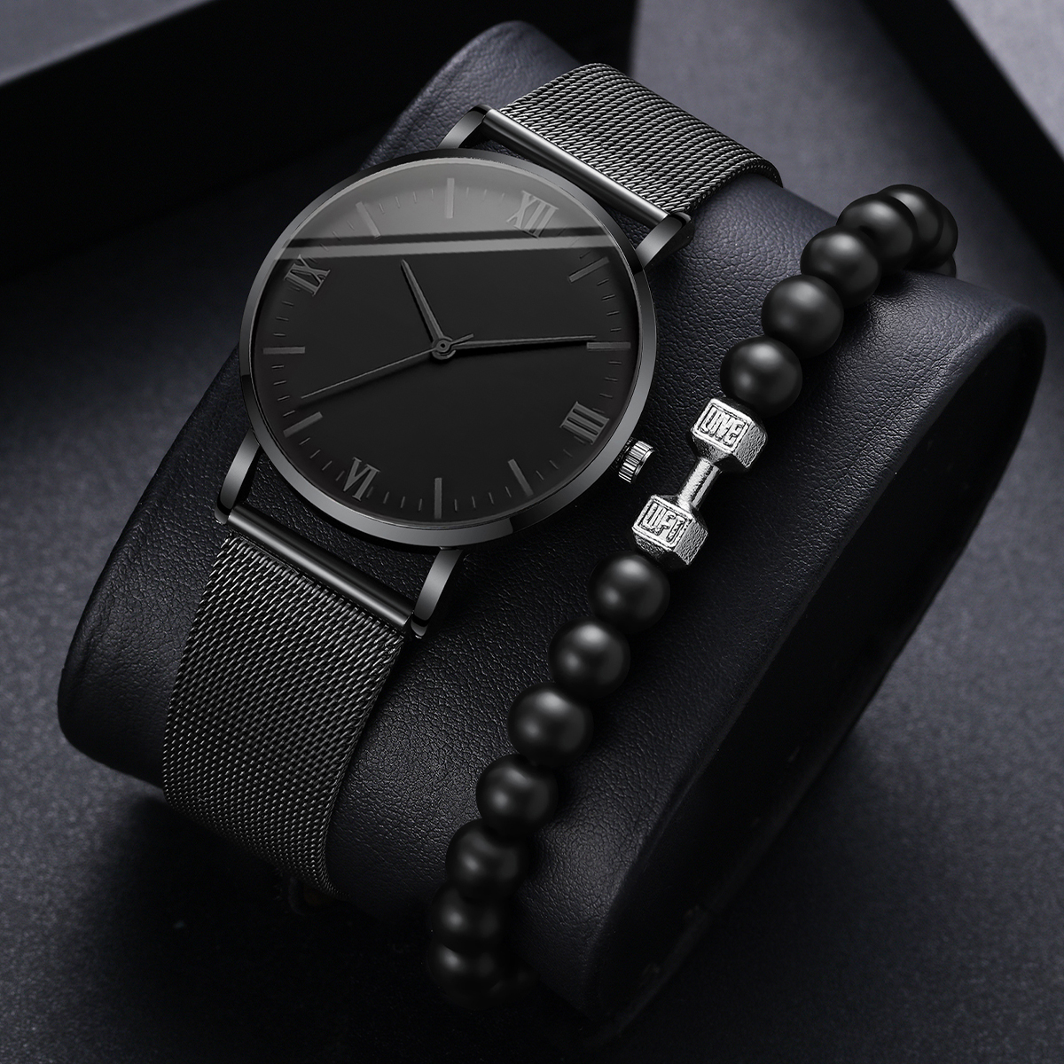 2PCS Men's Watch Fashion Roma  - Stainless Mesh Band reseña y precio
