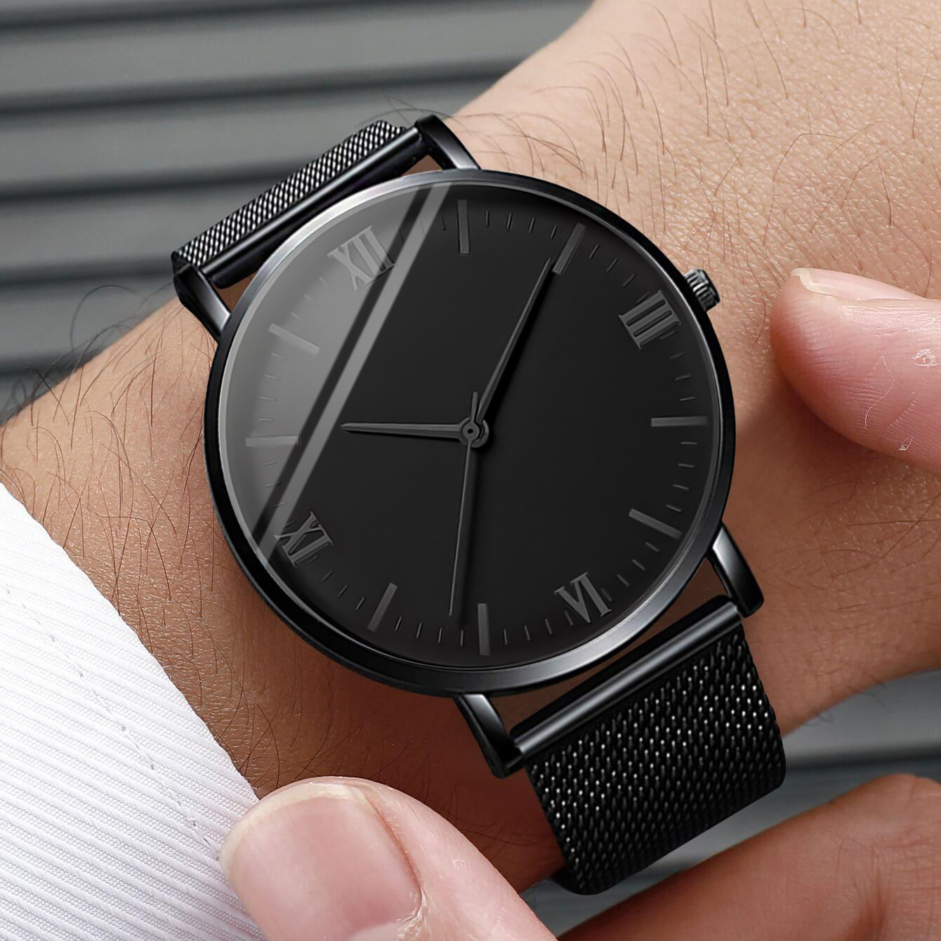 2PCS Men's Watch Fashion Roma  - Stainless Mesh Band reseña y precio