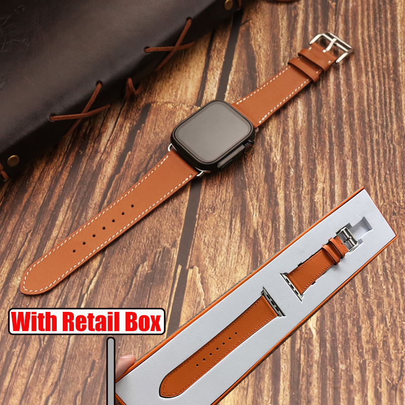 With Gift Box Genuine Leather  - Smartwatch Accessories Shop reseña y precio
