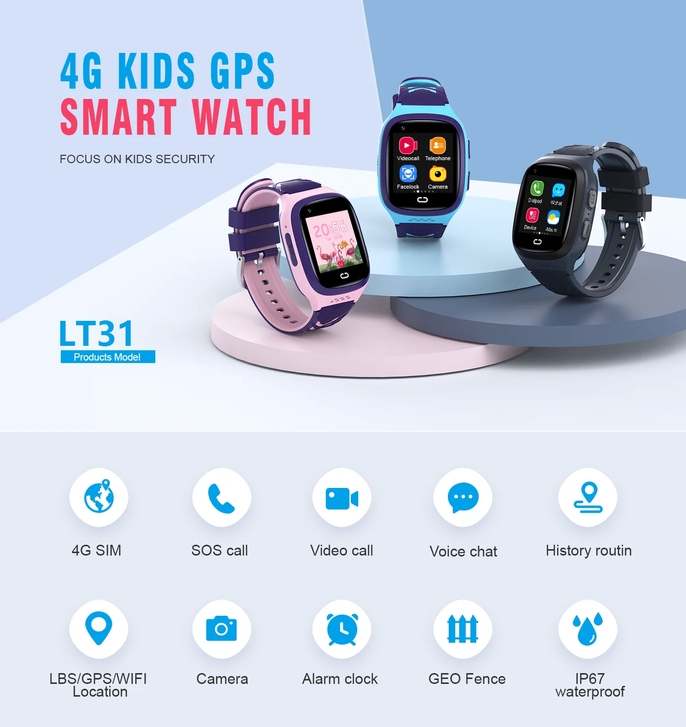 4G Kids Smartwatch SOS Waterpr - Smartwatch Id reseña y precio