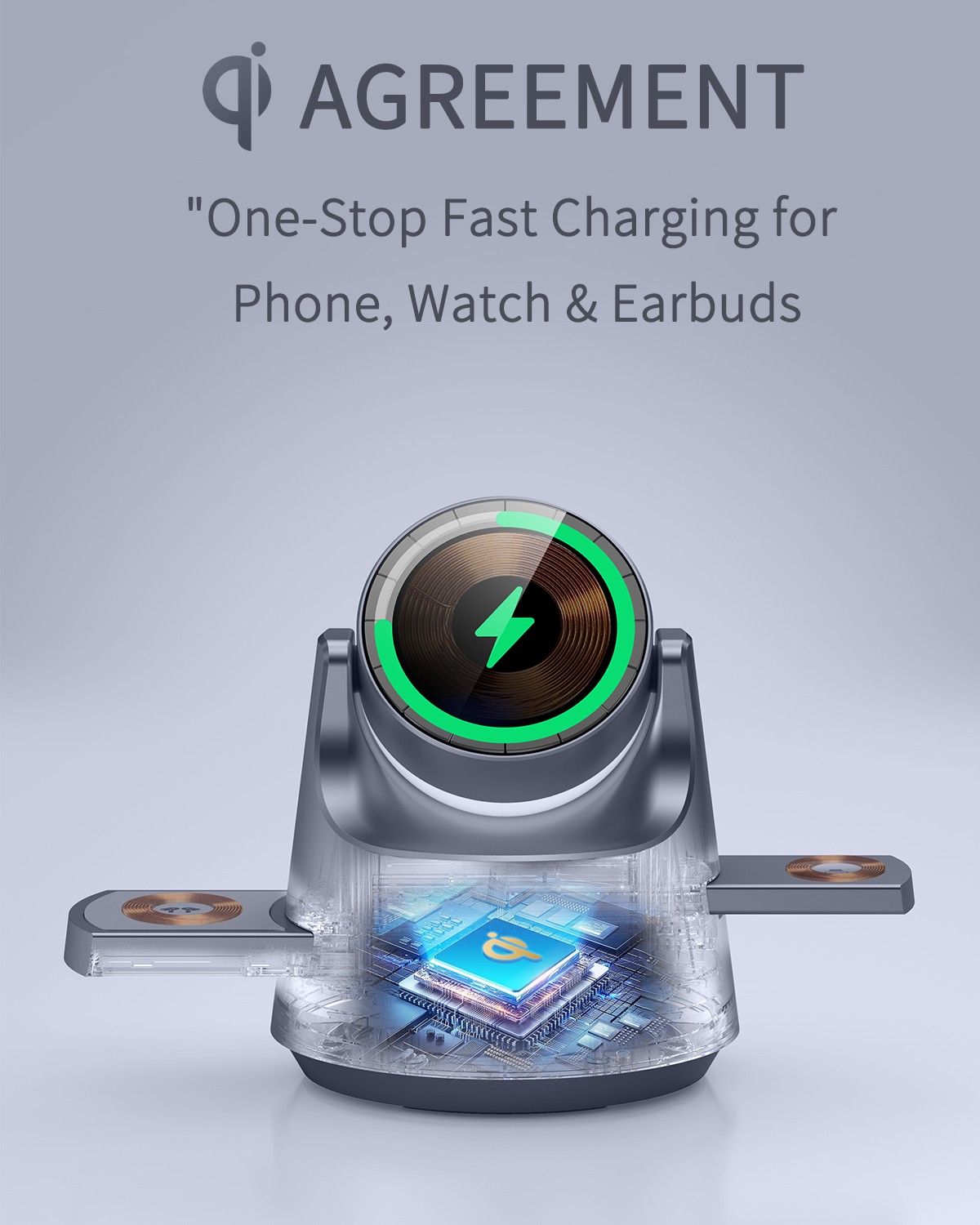 New 4 in 1 15W Wireless Charge - Smartwatch Headset reseña y precio