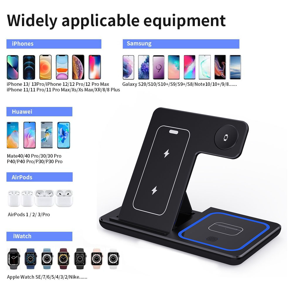 15W 3 in 1 Wireless Charger St - Smartwatch Ac reseña y precio