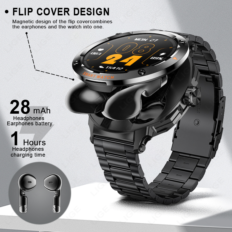 New Men's 2 In 1 Headset Smart - Smartwatch Headset reseña y precio