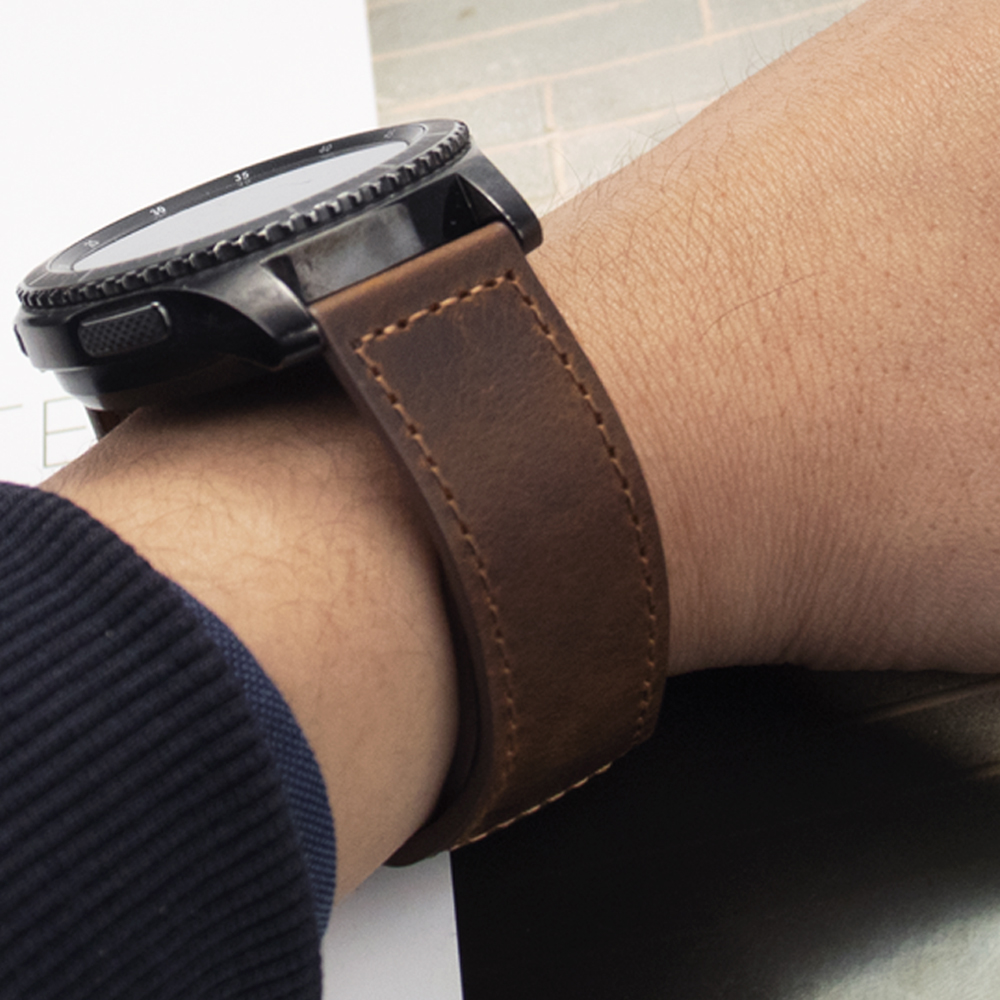 20mm 22mm Genuine Leather Watc - Smartwatch Accessories Shop reseña y precio