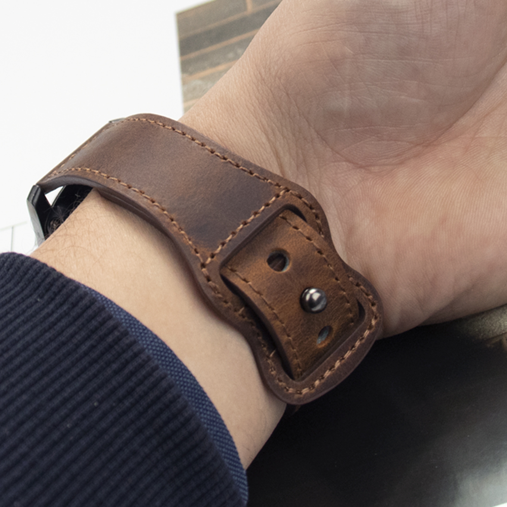 20mm 22mm Genuine Leather Watc - Smartwatch Accessories Shop reseña y precio