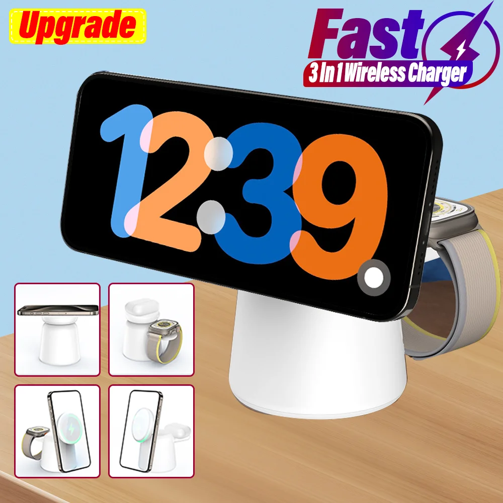 3 in 1 Magnetic Wireless Charg - Smartwatch Ac reseña y precio