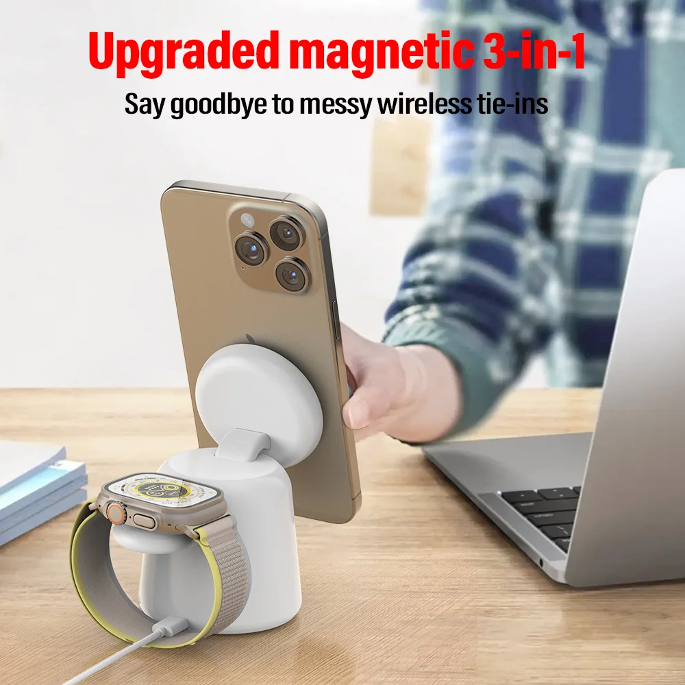 3 in 1 Magnetic Wireless Charg - Smartwatch Ac reseña y precio