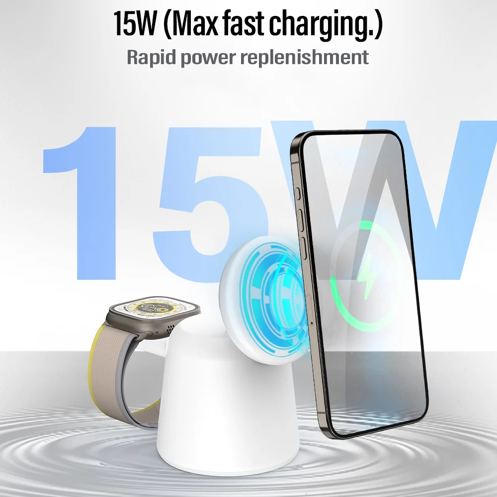 3 in 1 Magnetic Wireless Charg - Smartwatch Ac reseña y precio