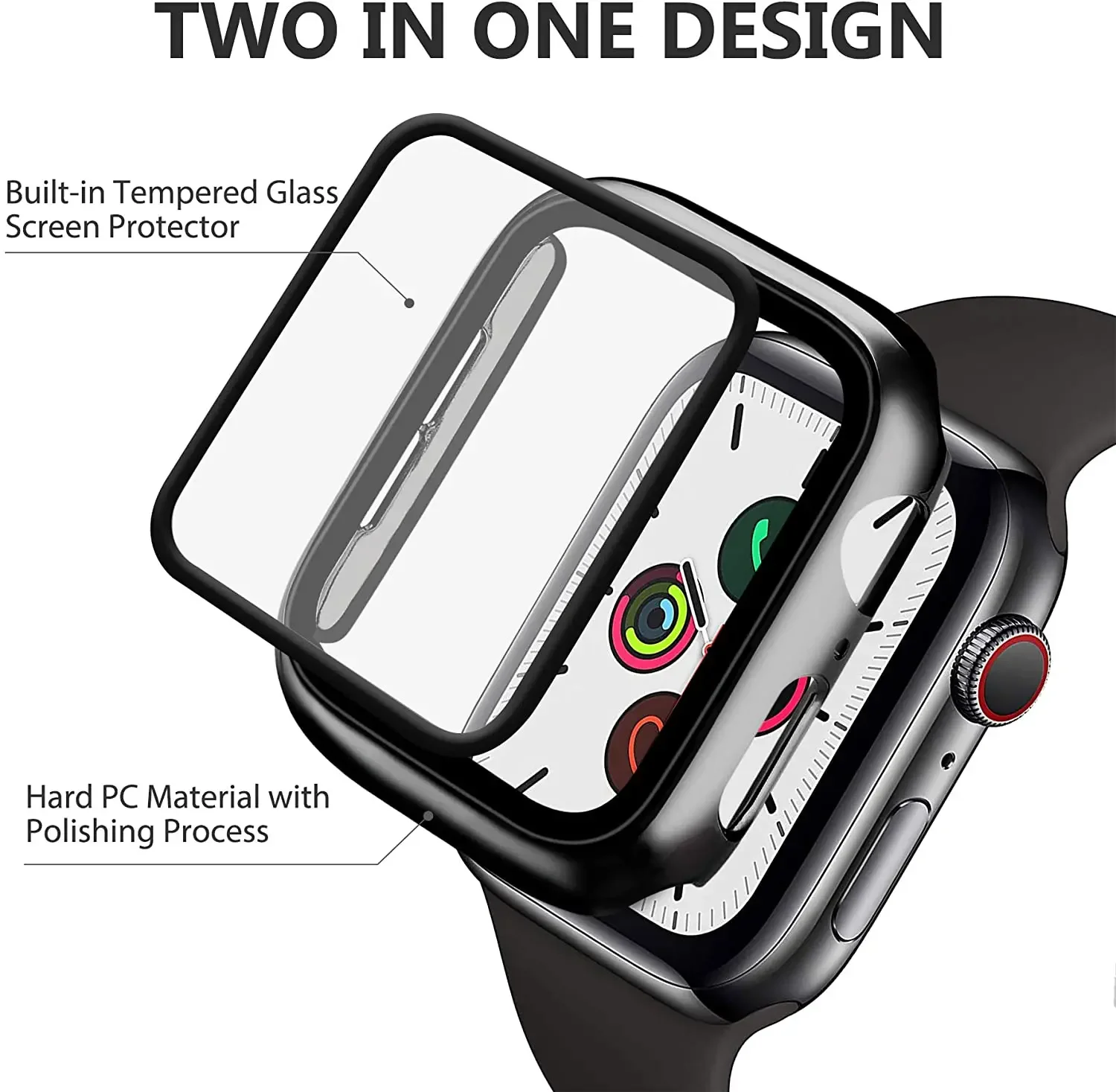 Tempered Glass+cover For Apple - Smartwatch Icon reseña y precio