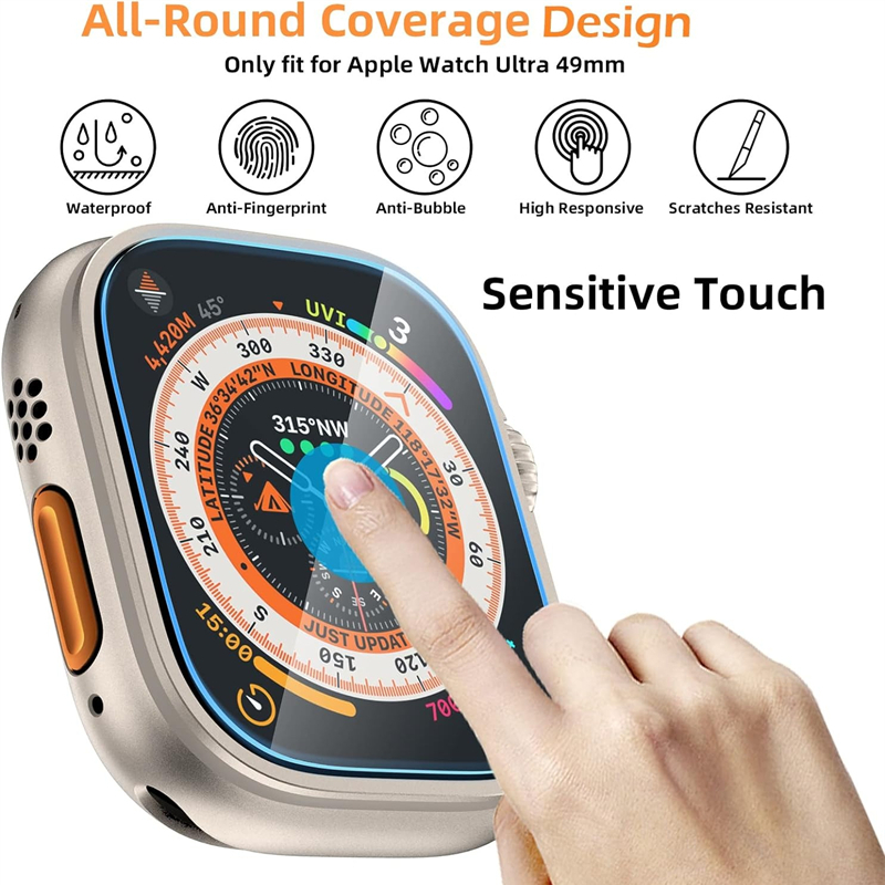 Tempered Glass For Apple Watch - Watch Case Bumper reseña y precio