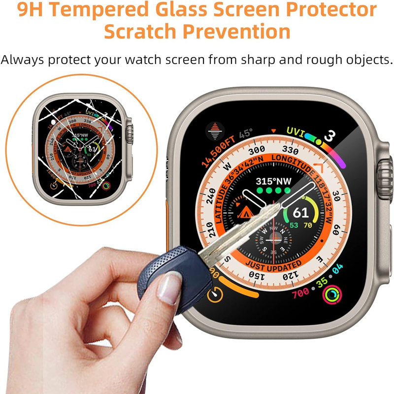 Tempered Glass For Apple Watch - Watch Case Bumper reseña y precio
