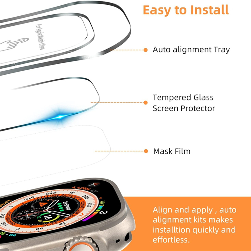 Tempered Glass For Apple Watch - Watch Case Bumper reseña y precio