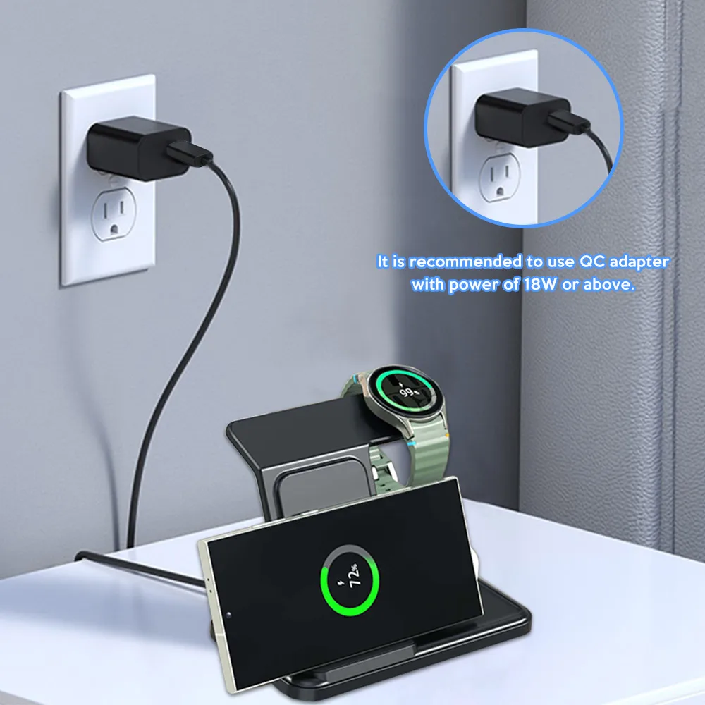 3 IN 1 Wireless Charger Statio - Smartwatch Ac reseña y precio