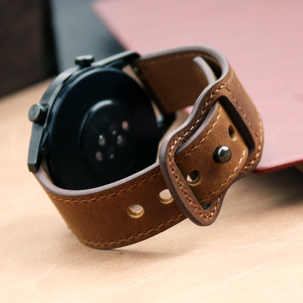 22mm Band Genuine Leather Watc - Smartwatch Accessories Shop reseña y precio
