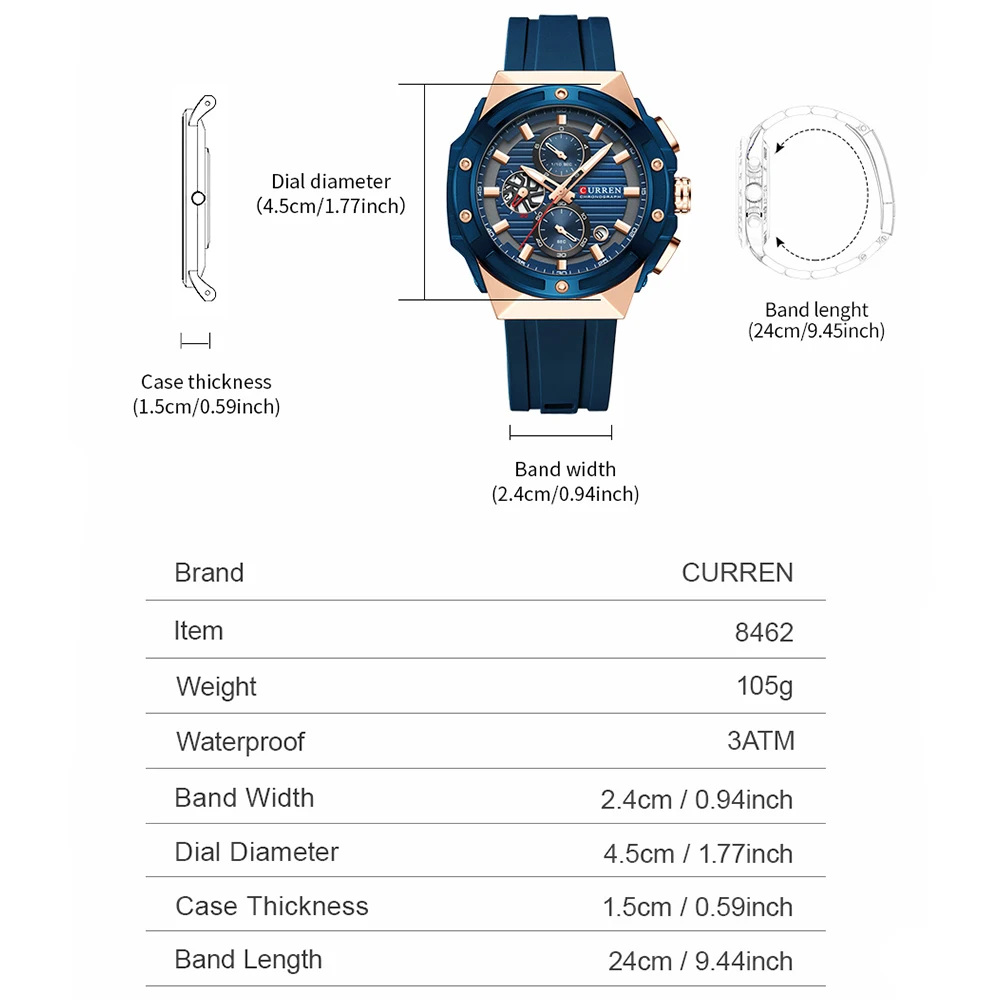 CURREN Fashionable Sports Mult - Smartwatch Guess reseña y precio