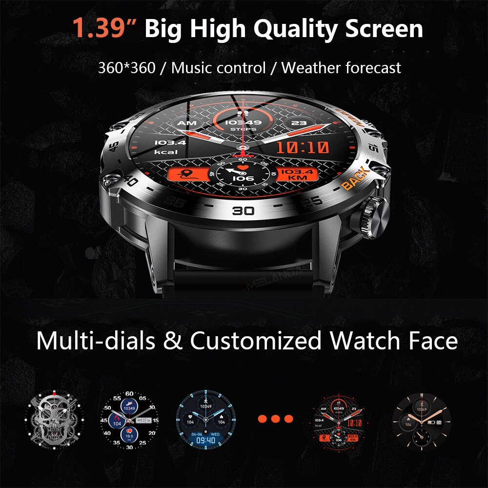 MEVADEN Steel 1.39 inch Men Lu - Smartwatch Face reseña y precio