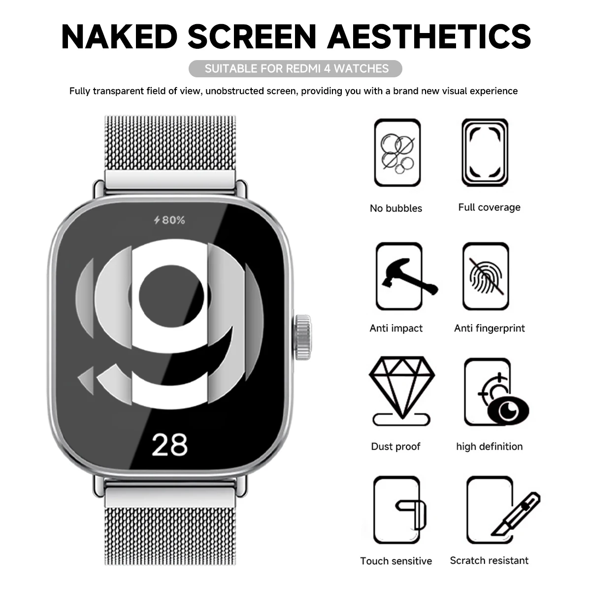 Tempered Glass for Xiaomi Redm - Smartwatch Icon reseña y precio