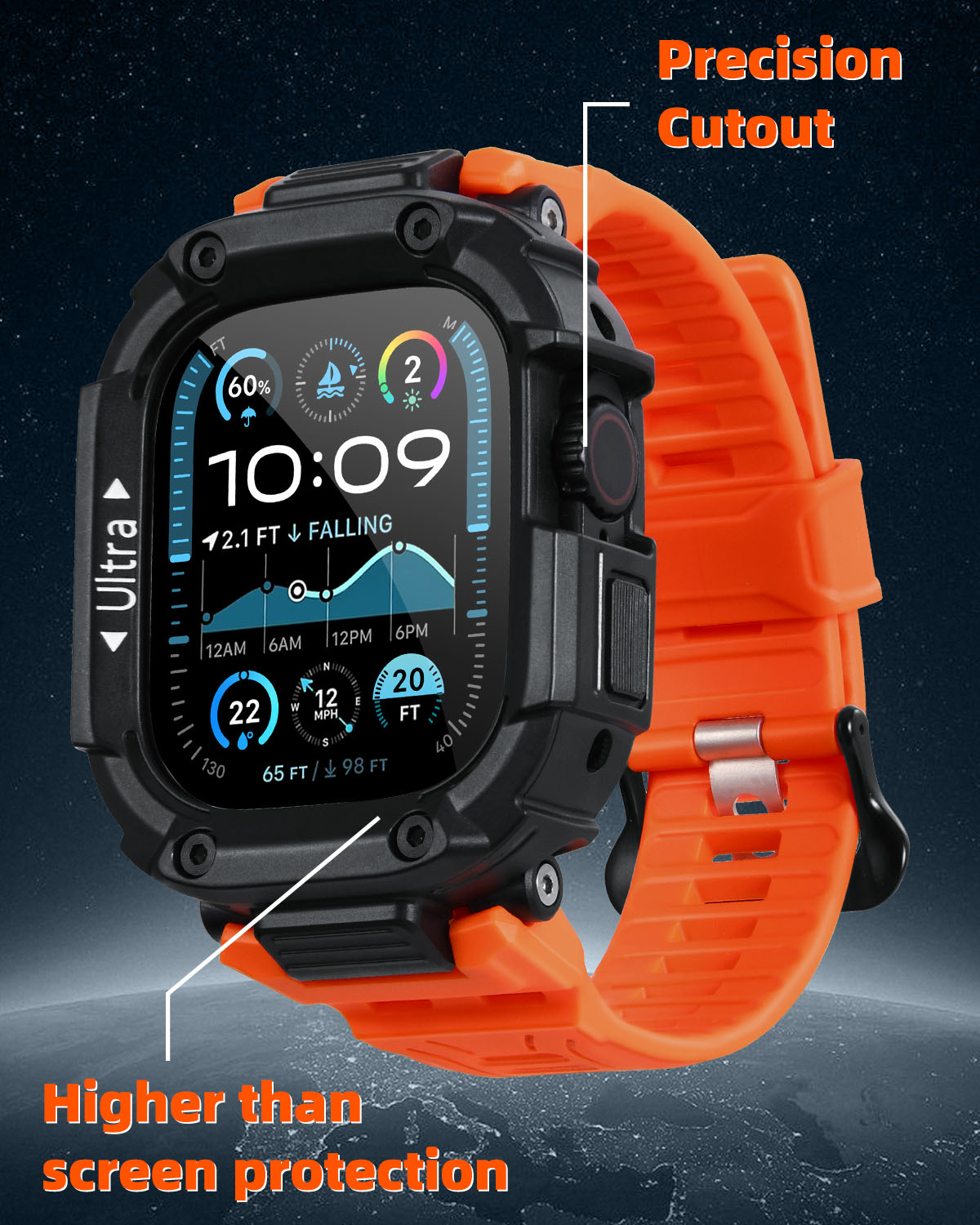 Oatsbasf for Apple Watch Ultra - Watch Case Bumper reseña y precio