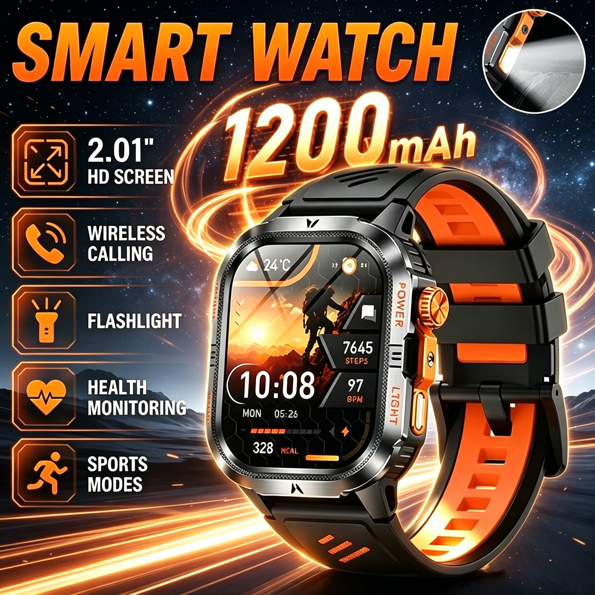 2026 Rugged Military Smart Wat - Smartwatch M Active reseña y precio