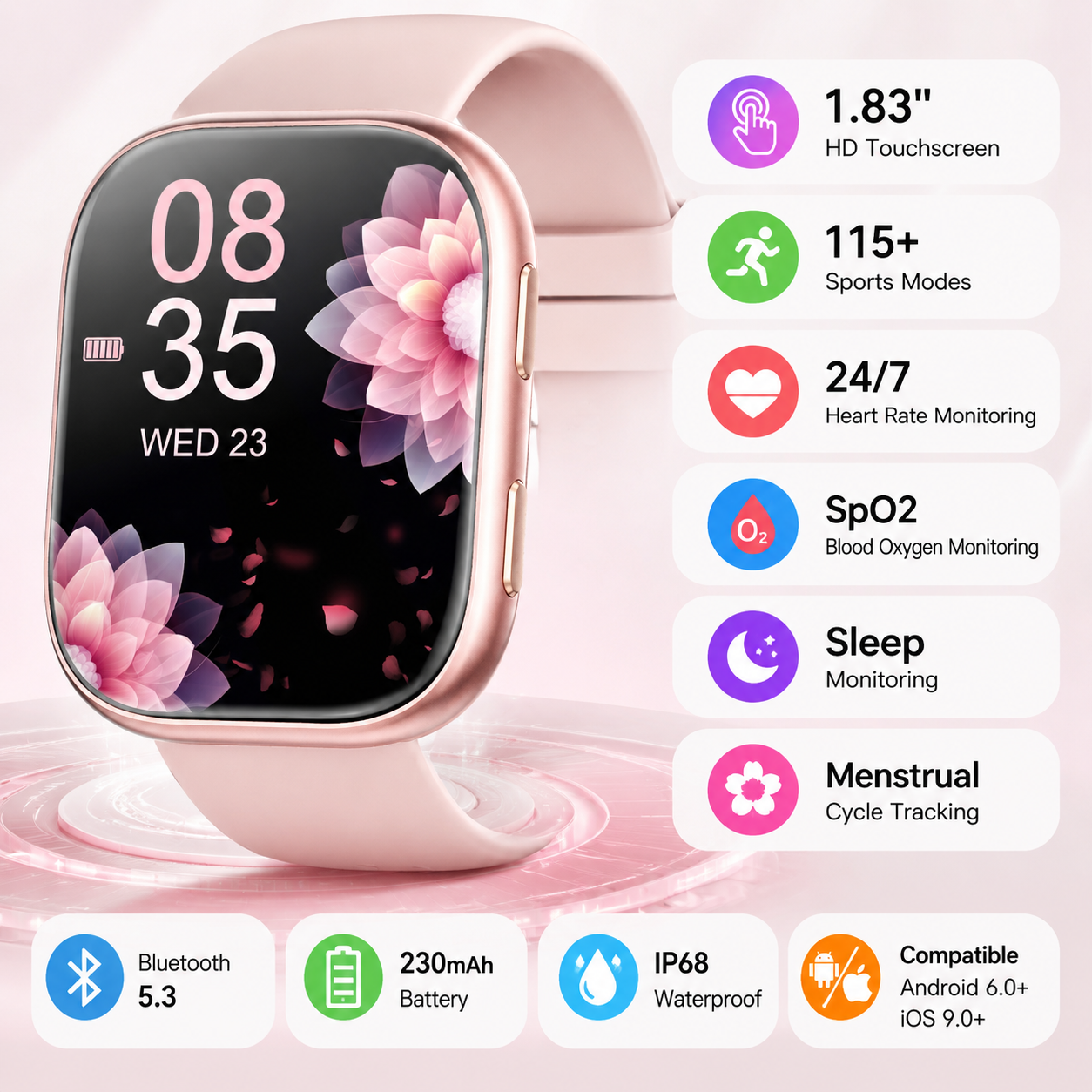 2026 New Ladies Smart Watch 1. - Android Smartwatch Accessories reseña y precio