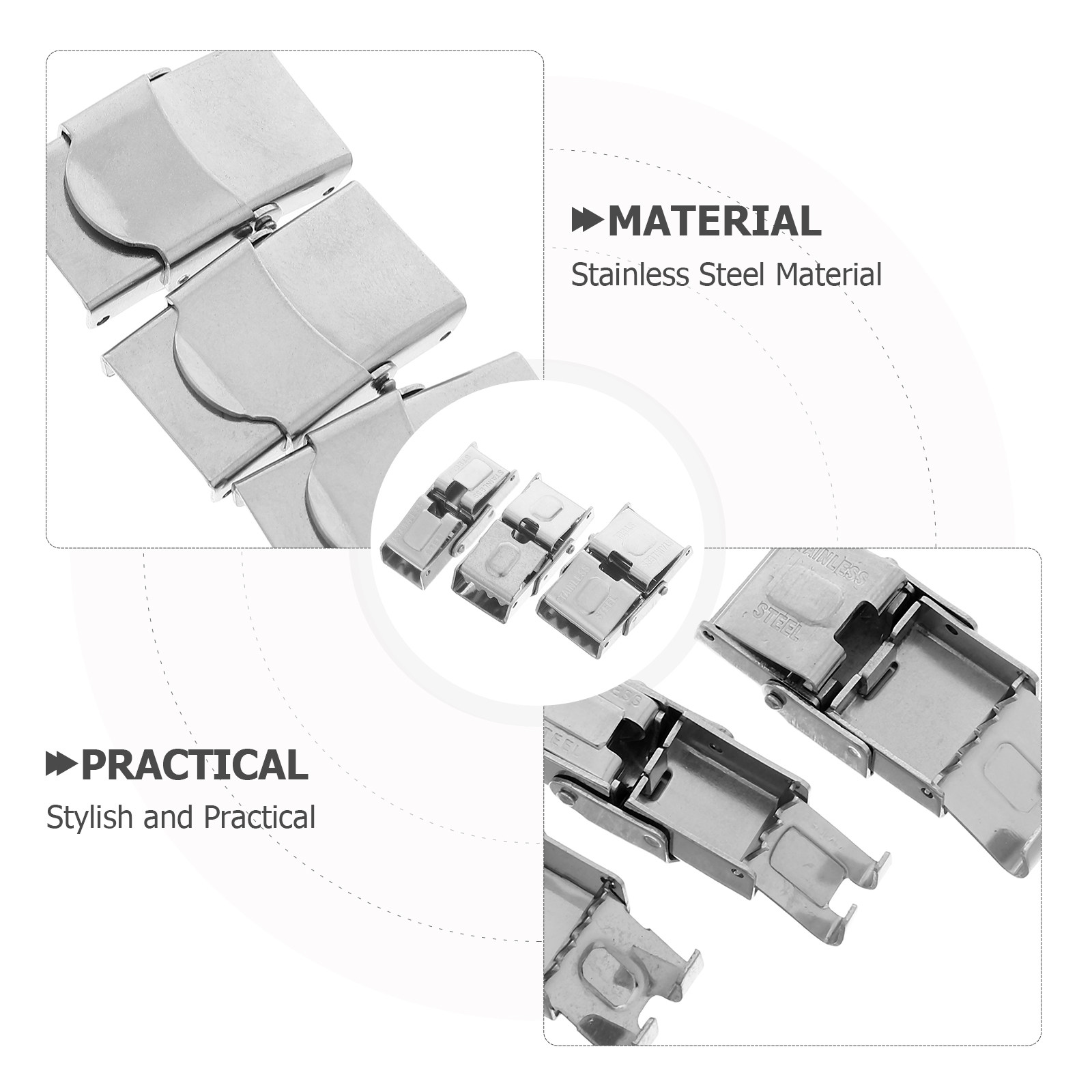 15Pcs Watch Clasp Replacement  - Stainless Mesh Band reseña y precio