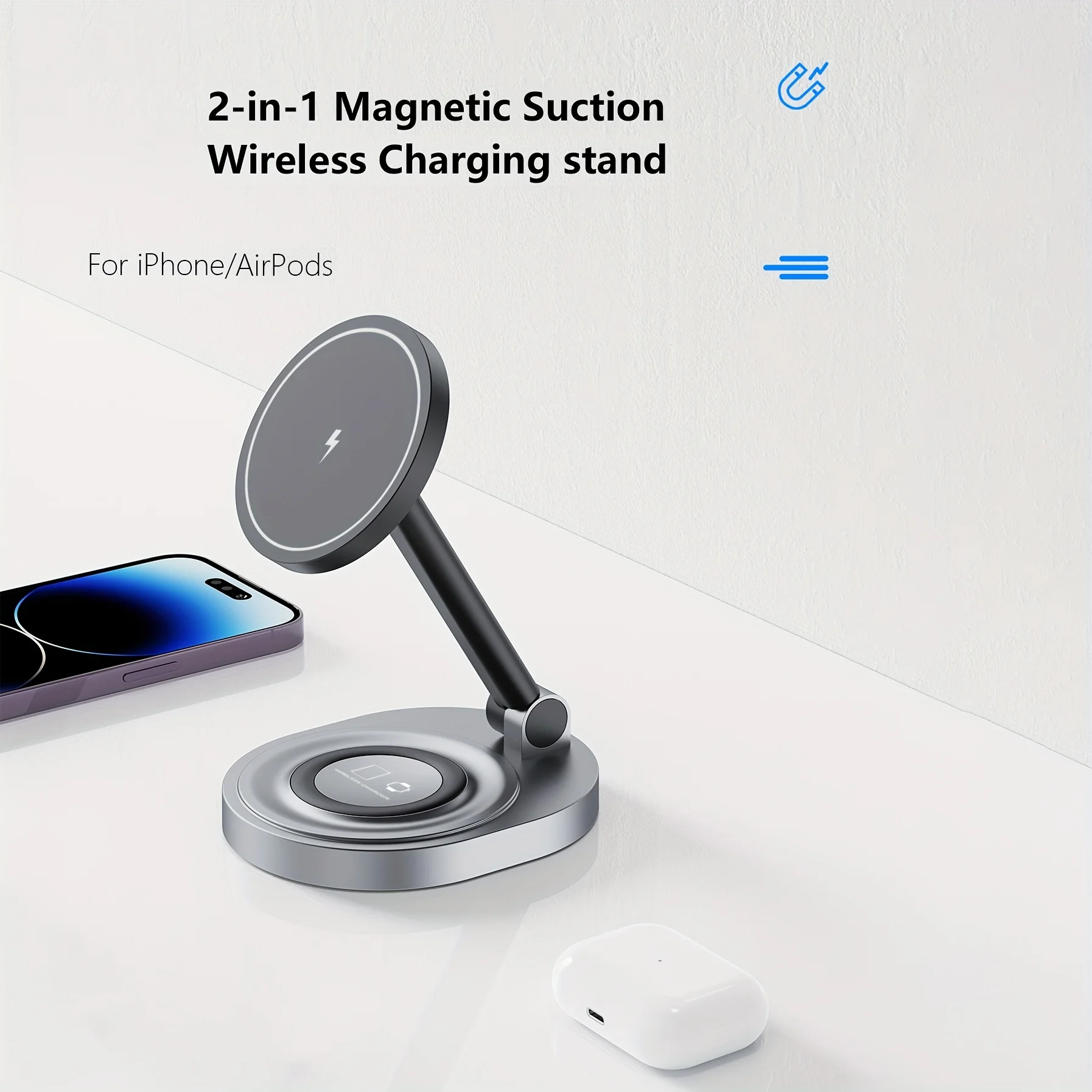 2 In 1 Magnetic Wireless Charg - Smartwatch Ac reseña y precio