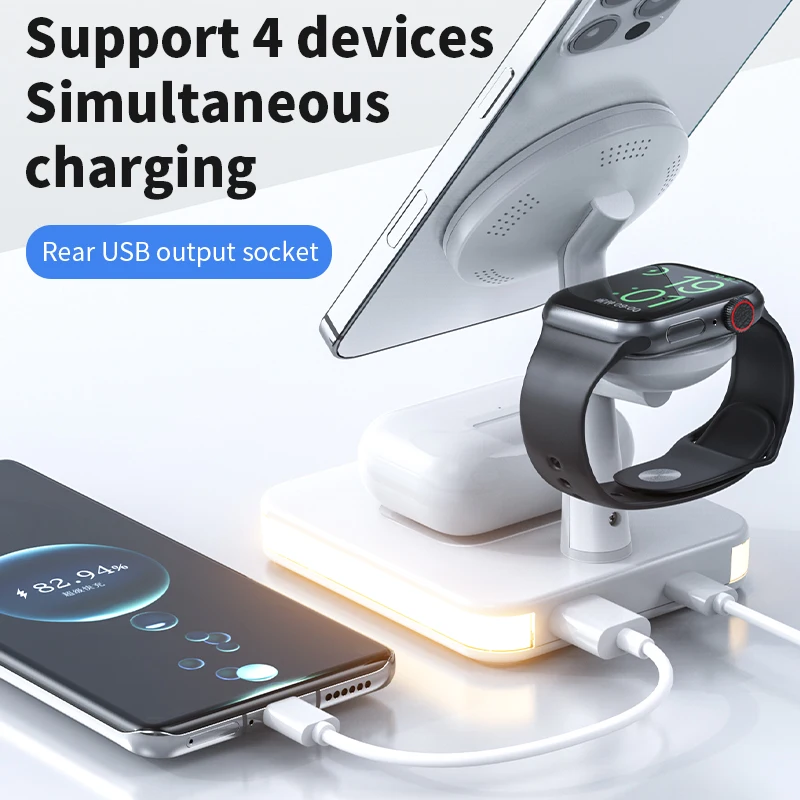 3 in 1 Wireless Chargers Stand - Smartwatch Ac reseña y precio