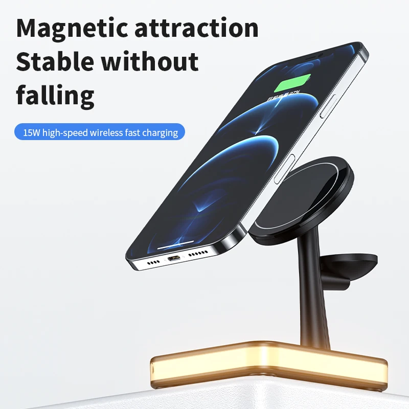 3 in 1 Wireless Chargers Stand - Smartwatch Ac reseña y precio
