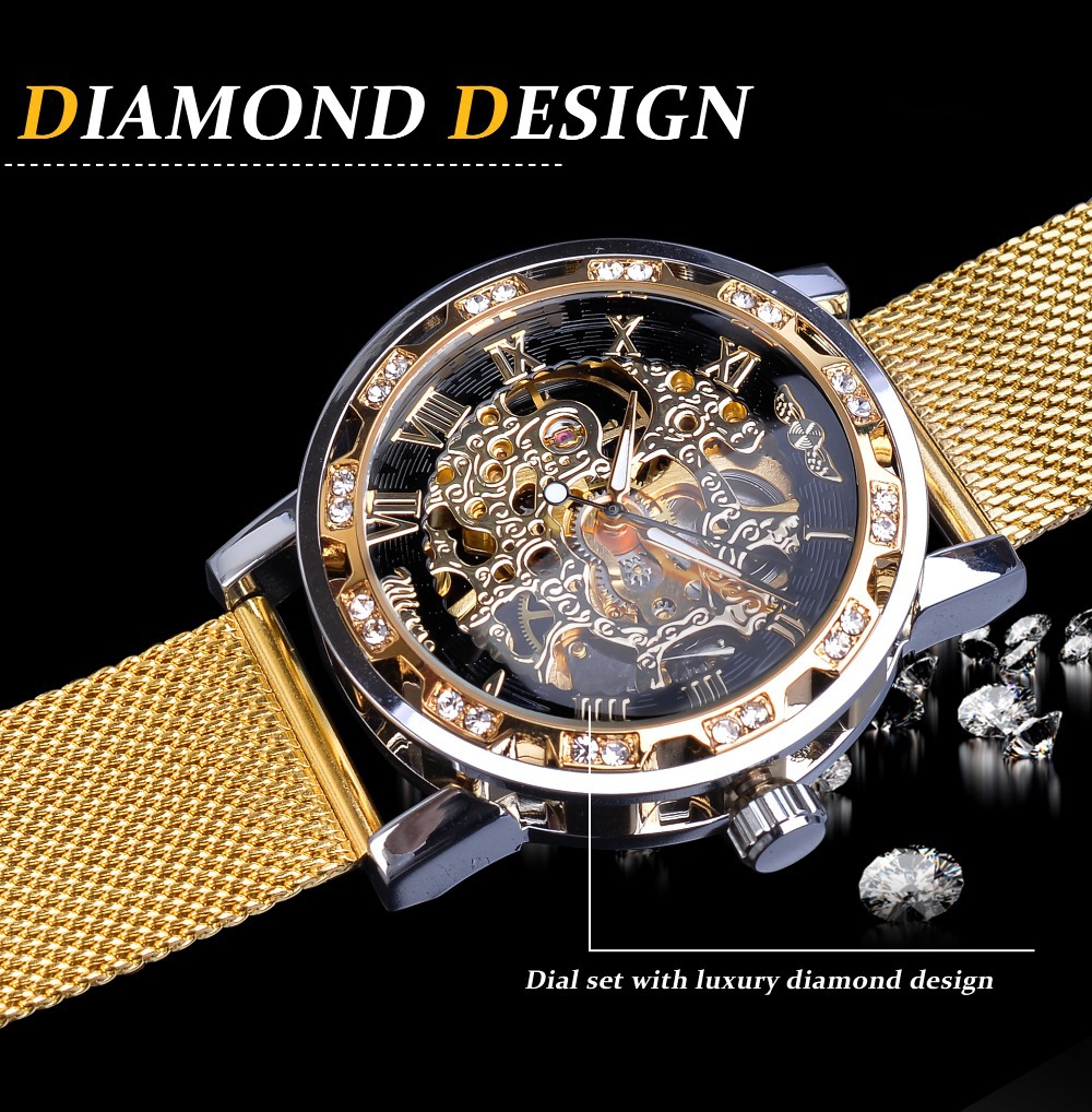 Forsining Men's Skeleton Mecha - Stainless Mesh Band reseña y precio