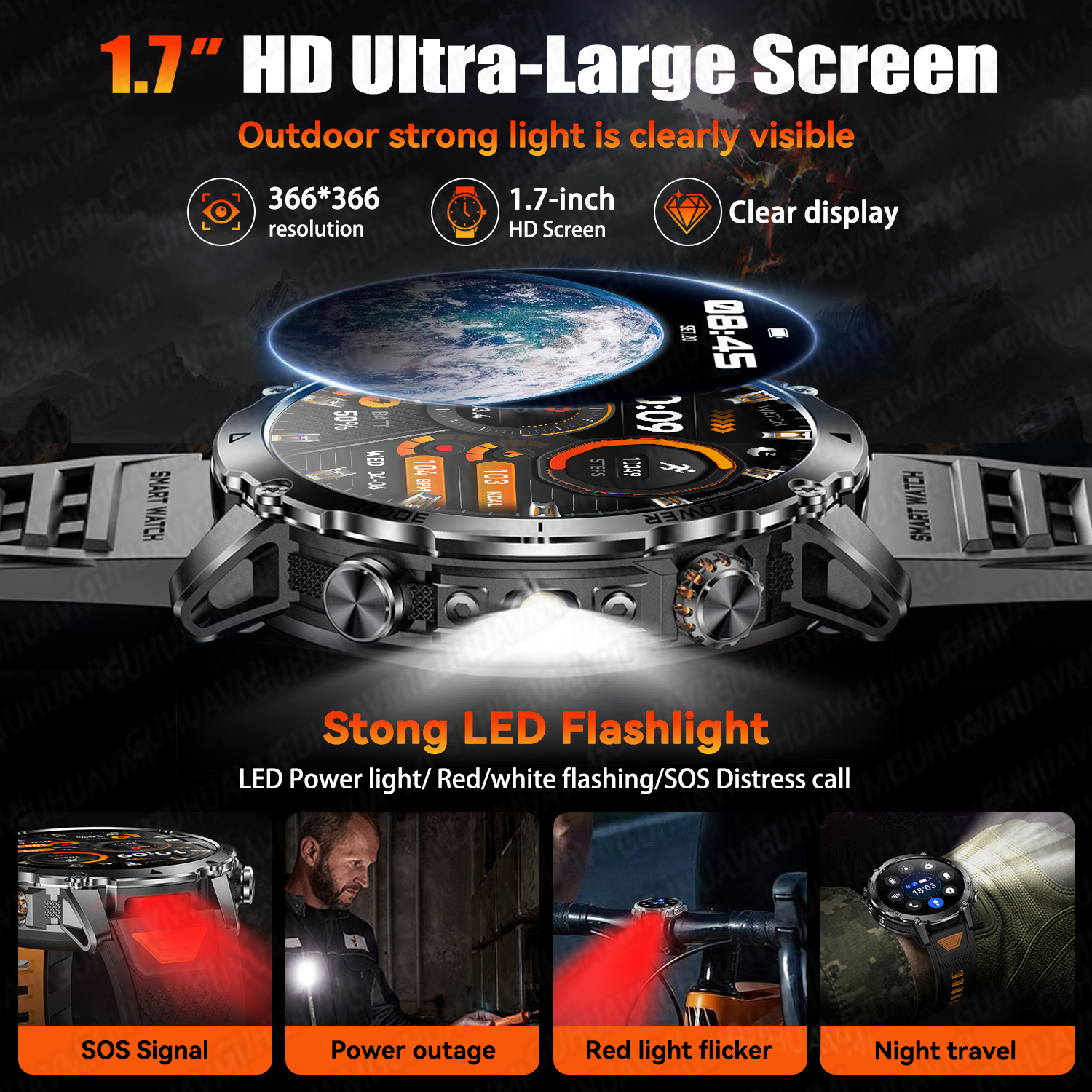 Newly Durable 1400mAh Large Ba - Android Smartwatch Accessories reseña y precio