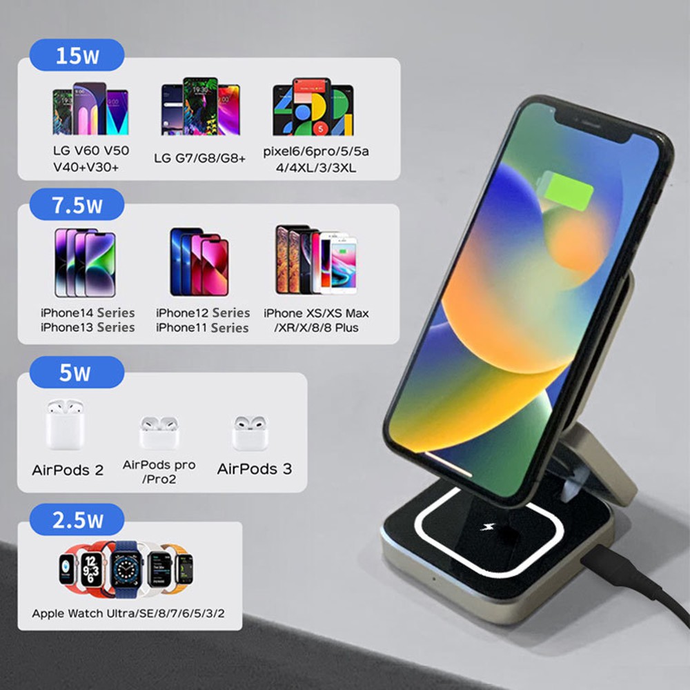 Foldable Magnetic Wireless Cha - Smartwatch Ac reseña y precio