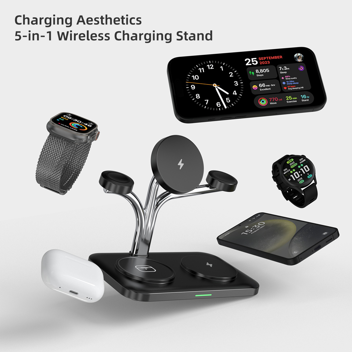 5 IN 1 Magnetic Wireless Charg - Smartwatch Ac reseña y precio