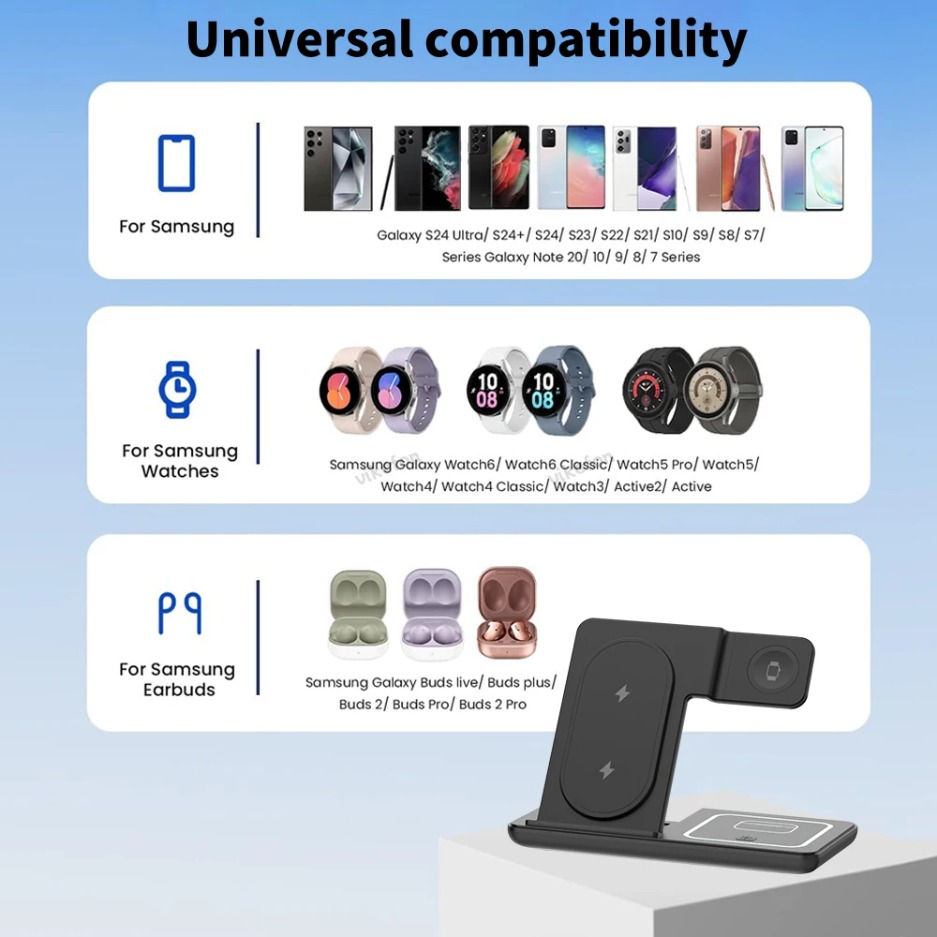3 In 1 Foldable Wireless Charg - Smartwatch Ac reseña y precio