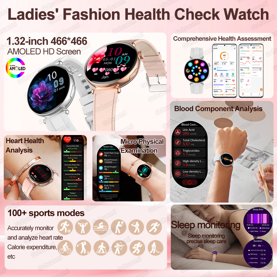 2026 New Women AI Smart Diagno - Android Smartwatch Accessories reseña y precio