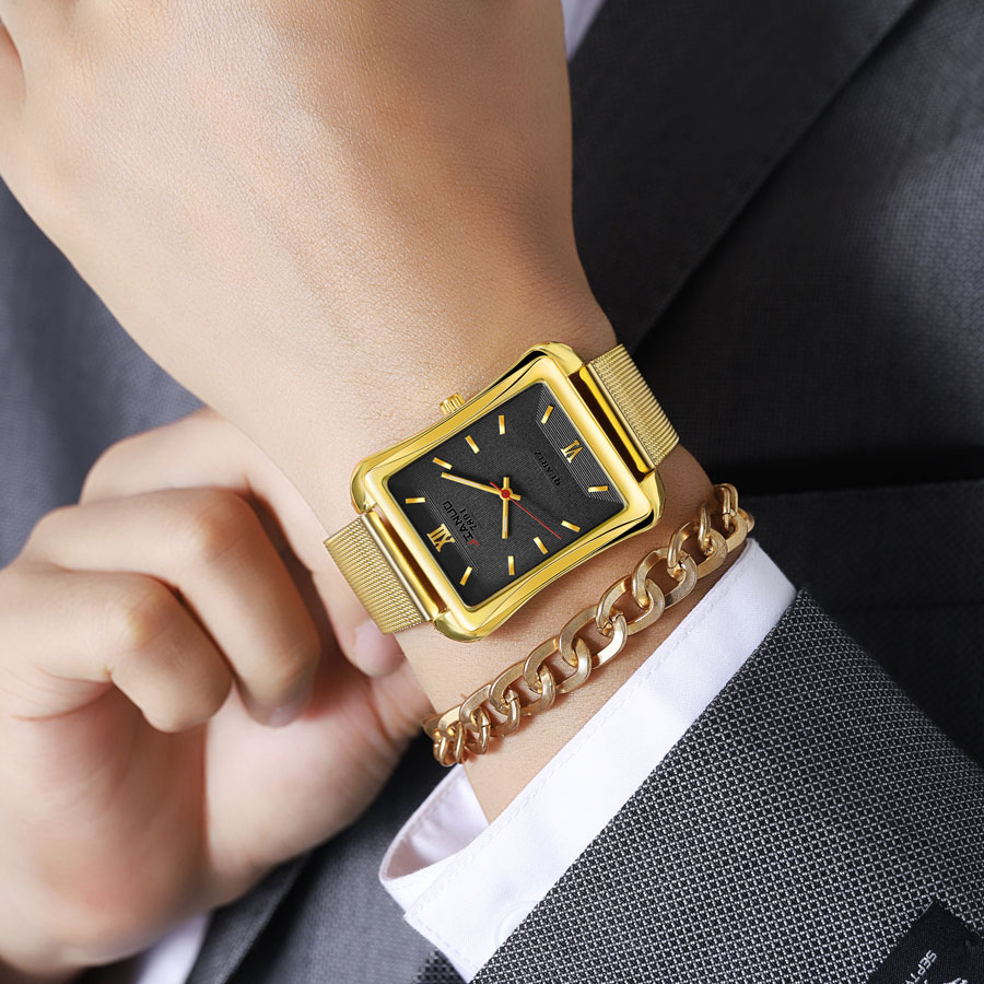 2024 New Trendy Men's Square W - Stainless Mesh Band reseña y precio