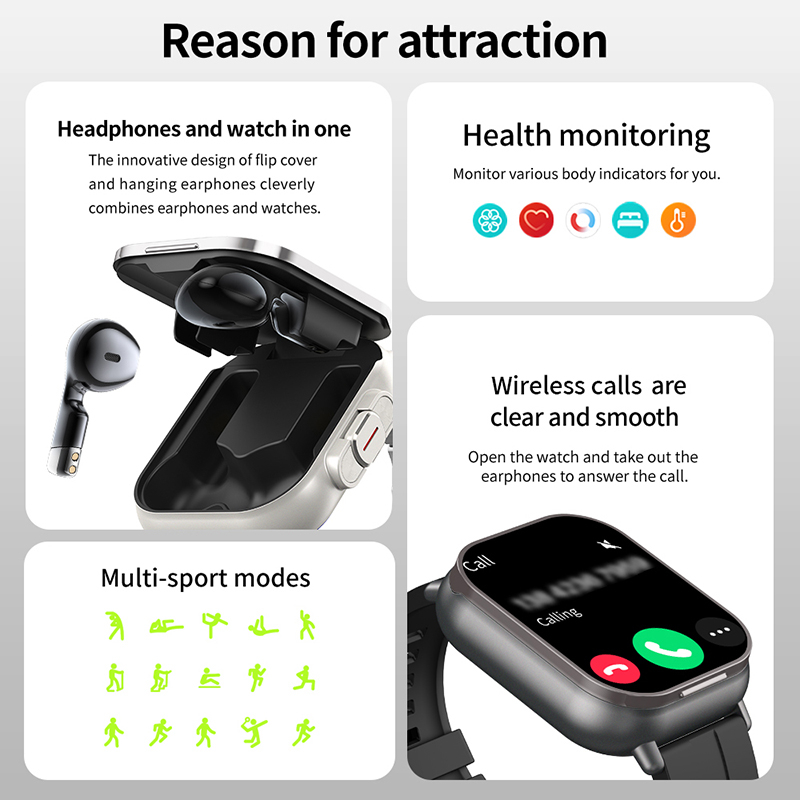 New TWS 2 in 1 Smart Watch wit - Smartwatch Headset reseña y precio