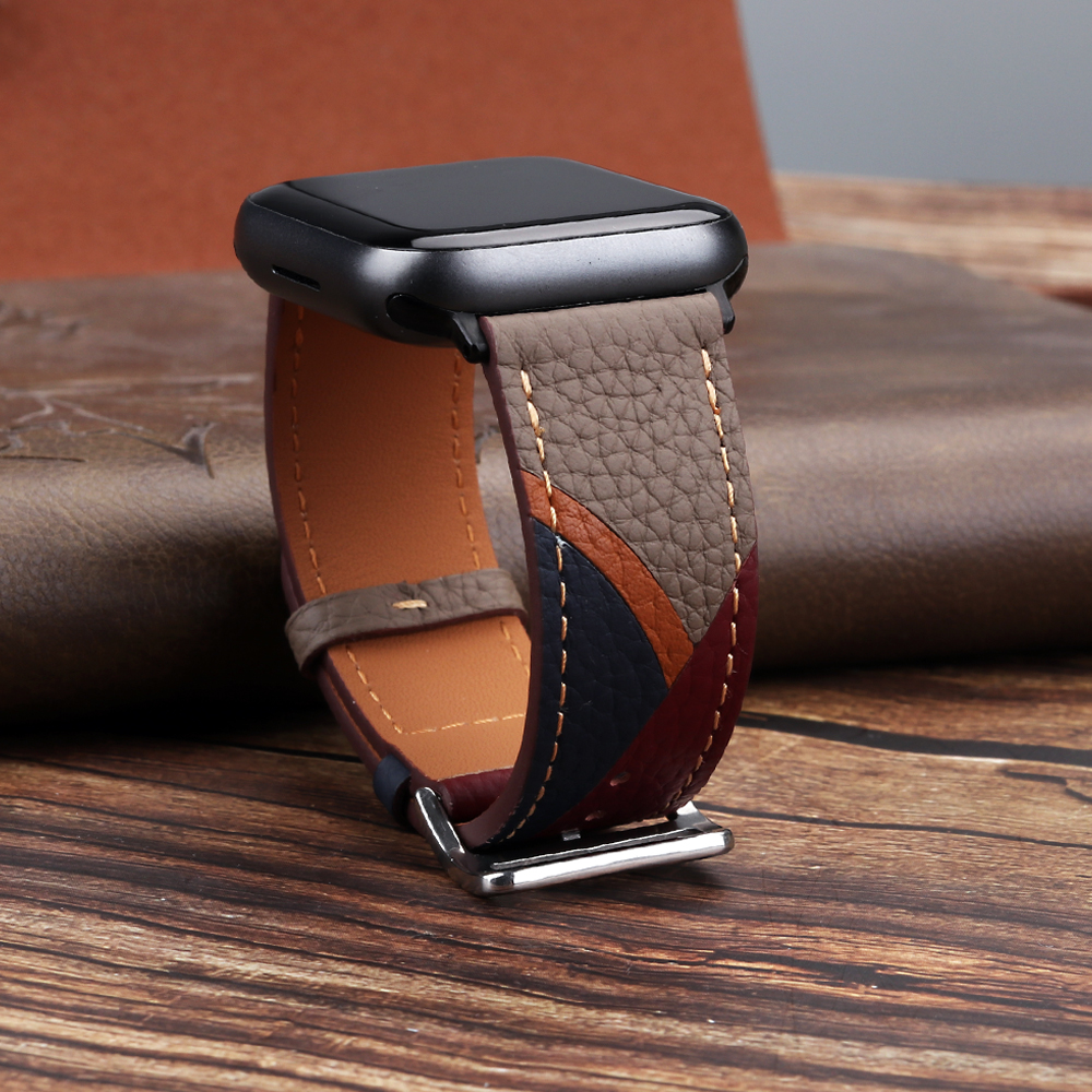 Genuine Leather Strap for Appl - Smartwatch Accessories Shop reseña y precio