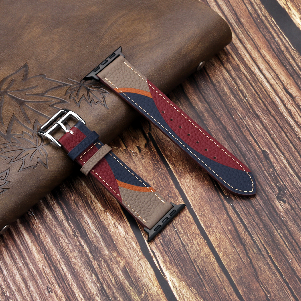 Genuine Leather Strap for Appl - Smartwatch Accessories Shop reseña y precio