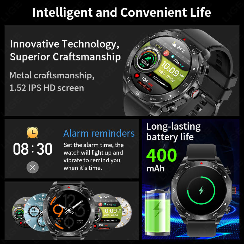 LIGE With Earbuds Bluetooth He - Smartwatch Headset reseña y precio