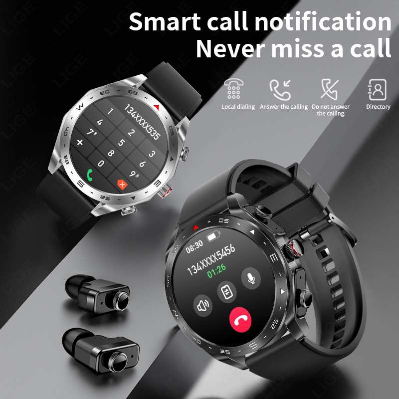 LIGE With Earbuds Bluetooth He - Smartwatch Headset reseña y precio