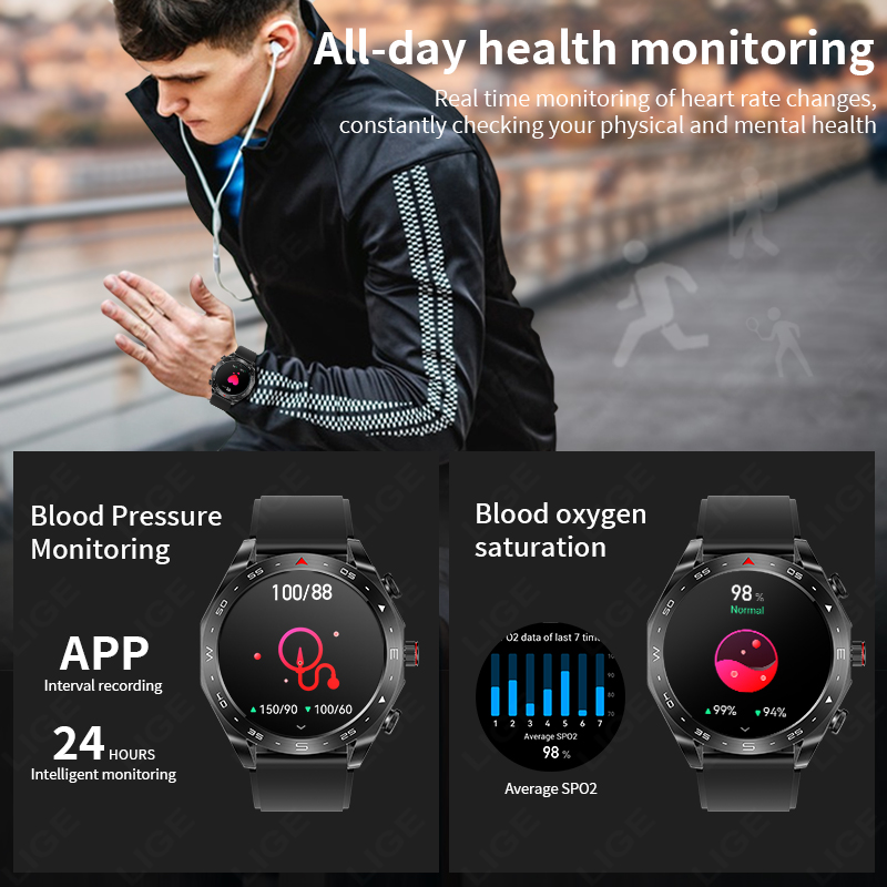 LIGE With Earbuds Bluetooth He - Smartwatch Headset reseña y precio