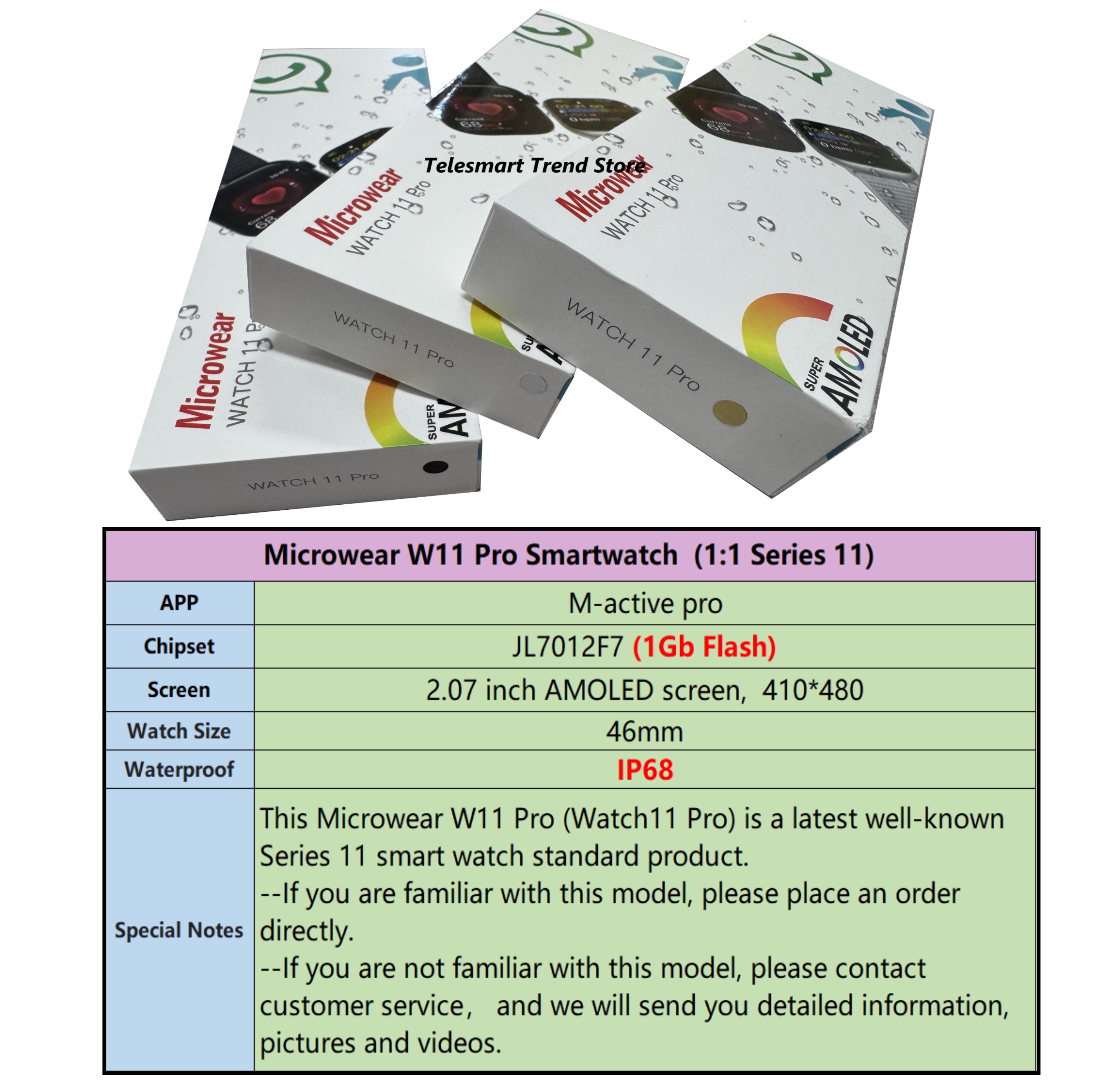 Latest W11 Pro Smart Watch S11 - Smartwatch M Active reseña y precio