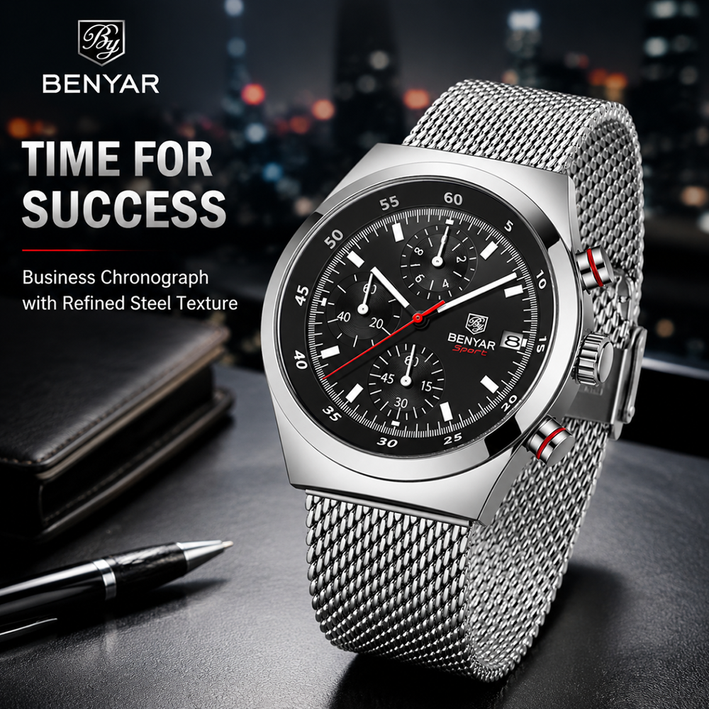 BENYAR Top Luxury Brand Men's  - Stainless Mesh Band reseña y precio