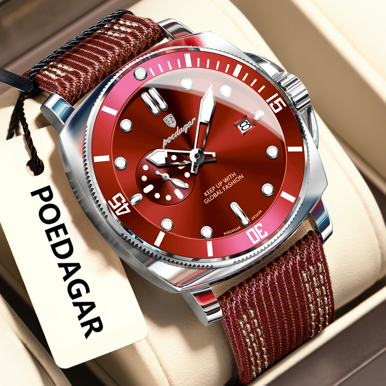 POEDAGAR Luxury Fashion Man Wa - Smartwatch Guess reseña y precio
